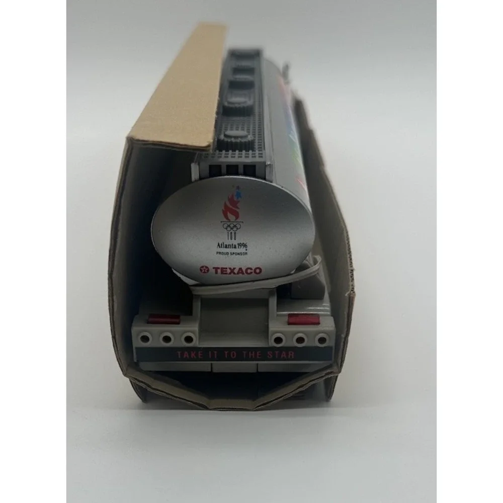 1996 TEXACO ATLANTA OLYMPIC GAMES TOY TANKER TRUCK LIGHTS & SOUND COLLECTOR